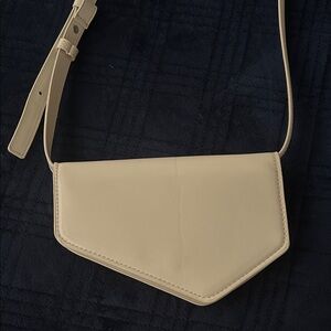 White Geometric Crossbody Bag